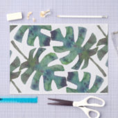 水彩パ素朴ーム葉熱帯 薄葉紙 (クラフト)