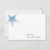 水彩ヒトデありがとう文房具ノートカード ノートカード (正面)