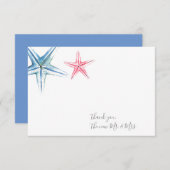 水彩ヒトデありがとう文房具 ノートカード (正面/裏面)