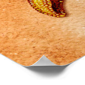 水彩ヒトデのビーチ ポスター (角)