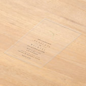 水彩ヒトデエレガントミニマ結婚リスト アクリル招待状 (レイダウン)