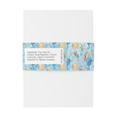 水彩ヒトデビーチをテーマにしたソープバンドラップ 招待状ベリーバンド (裏面例)