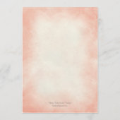 水彩ヒトデビーチ結婚式メニューカードサンゴ メニュー (裏面)