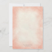 水彩ヒトデビーチ結婚式招待状サンゴ 招待状 (裏面)