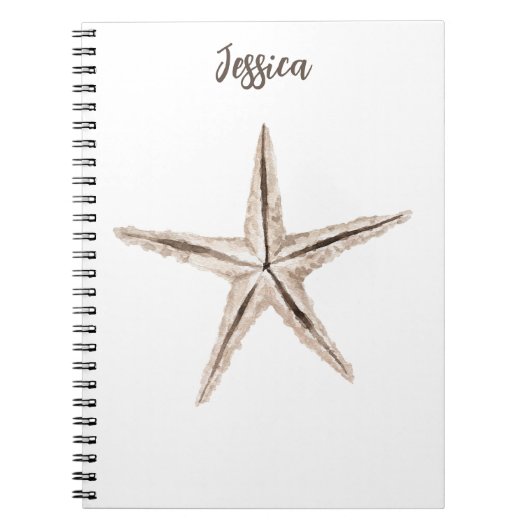 水彩ヒトデ手帳 ノートブック (正面)