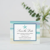 水彩ヒトデ日付の保存 案内ポストカード (スタンド正面)