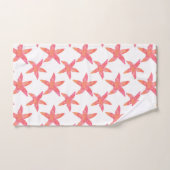 水彩ヒトデ模様 バスタオルセット (ハンドタオル)