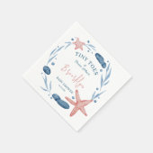 水彩ヒトデ珊瑚礁ベビーシャワー海藻 スタンダードカクテルナプキン (角)