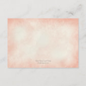 水彩ヒトデ結婚式レセプションカードサンゴ エンクロージャーカード (裏面)