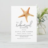 水彩ヒトデ魚介類リハーサルディナー 招待状 (スタンド正面)