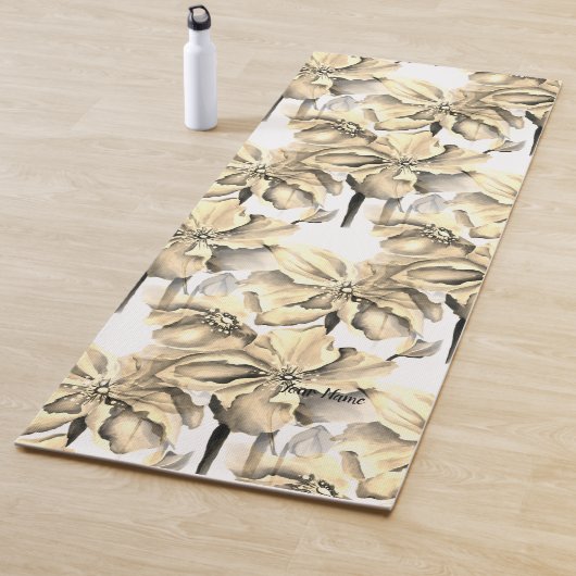 水彩ヒマラヤペルシャブルーポピー ヨガマット (インサイチュ)