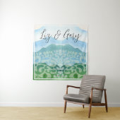 水彩ヒルズBBQ結婚の背景 タペストリー (インサイチュ)