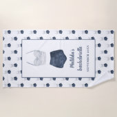 水彩ビキニ ウェディング バチェロレッテ 記念品 ビーチタオル (正面)