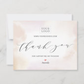 水彩ビジネスロゴパッケージサンキューカード サンキューカード (正面)