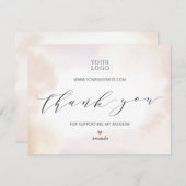 水彩ビジネスロゴパッケージサンキューカード サンキューカード (正面/裏面)