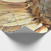 水彩ビッグイエローサンフラワーコレクシエレガントョン ラッピングペーパー (角)