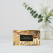 水彩ビッグイエローサンフラワーコレクシエレガントョン 名刺 (スタンド正面)