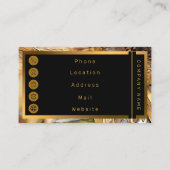 水彩ビッグイエローサンフラワーコレクシエレガントョン 名刺 (裏面)