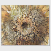 水彩ビッグサンサンヒマワールコレクシエレガントョン ラッピングペーパー (フラット)