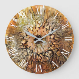 水彩ビッグサンヒマワリエレガントーコレクション ラージ壁時計