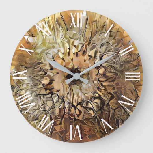 水彩ビッグサンヒマワリエレガントーコレクション ラージ壁時計 (正面)