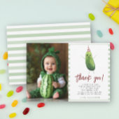 水彩ビッグディル最初の誕生日パーティー サンキューカード