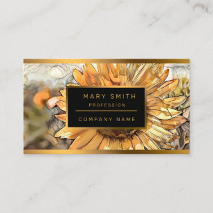 水彩ビッグヒマワリエレガントコレクション 名刺