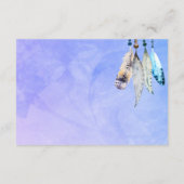 水彩ビーズとフェザー ウェディング RSVP (裏面)