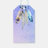 水彩ビーズ'n羽毛ありがとう ギフトタグ (裏面)