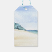 水彩ビーチお祝いの慰霊碑 ギフトタグ (裏面)