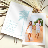水彩ビーチオンビーチシンプルフォト結婚ズ 招待状