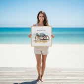 水彩ビーチカニカスタム キャンバスプリント