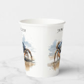 水彩ビーチカニカスタム 紙コップ (右)