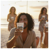 水彩ビーチカニカスタム 紙コップ