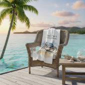 水彩ビーチカニ、カスタム フリースブランケット