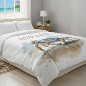 水彩ビーチカニ、カスタム フリースブランケット