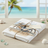 水彩ビーチカニ キッチンタオル