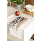 水彩ビーチカニ キッチンタオル