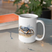 水彩ビーチカニ コーヒーマグカップ