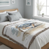 水彩ビーチカニ スローブランケット