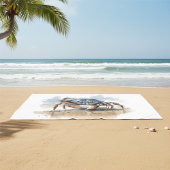 水彩ビーチカニ バスタオルセット