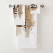 水彩ビーチカニ バスタオルセット (インサイチュ)