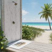 水彩ビーチカニ バスマット