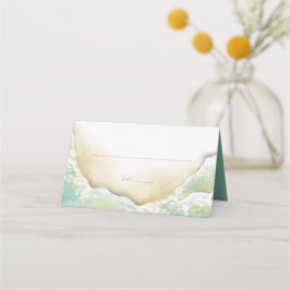 水彩ビーチコースト結婚座席表 プレイスカード