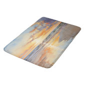 水彩ビーチサンセット海 バスマット (アングル)