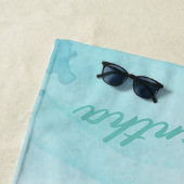 水彩ビーチサンドモノグラムビーチタオル ビーチタオル (インサイチュ)