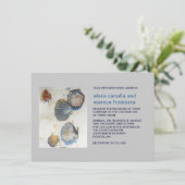 水彩ビーチシェル ウェディング招待状 招待状 (スタンド正面)