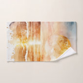 水彩ビーチシリーズデザイン1 ハンドタオル (ハンドタオル)