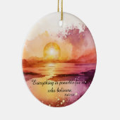 水彩ビーチシリーズデザイン3 セラミックオーナメント (右)