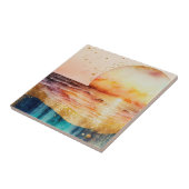 水彩ビーチシリーズデザイン3 タイル (側面)